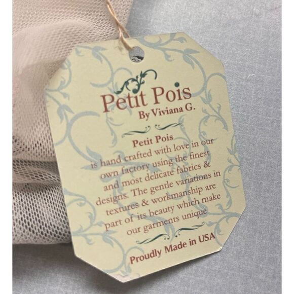 Petit Pois by Viviana G too sheer tunic w/ embroidery sz L NWT - Picture 6 of 6